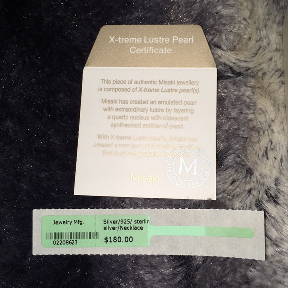 Misaki X-treme Lustre Pearl and Silver Necklace - Picture 4 of 4